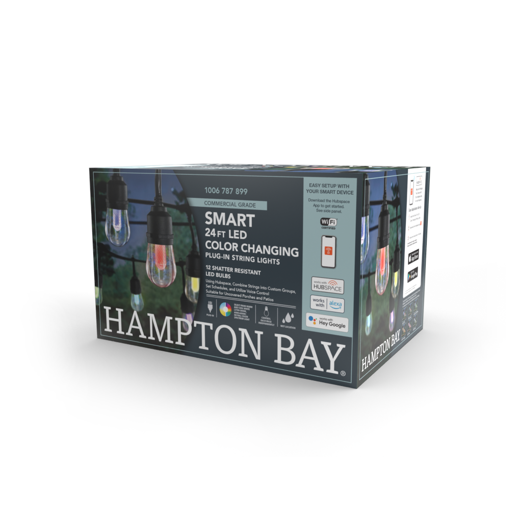 Smart 24ft LED Color-Changing String Lights Box