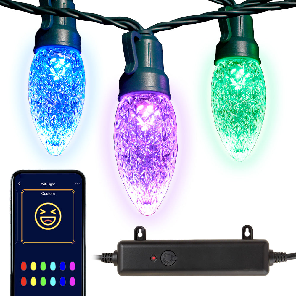 Novolink WiFi Controlled Outdoor RGB Color-Changing String